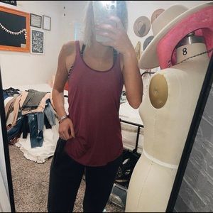 dark pink lululemon tank top!!